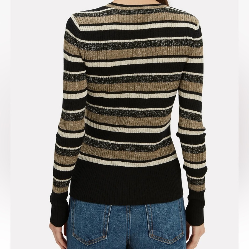 Frame Panel Striped Ribbed Top - Picture 4 of 13